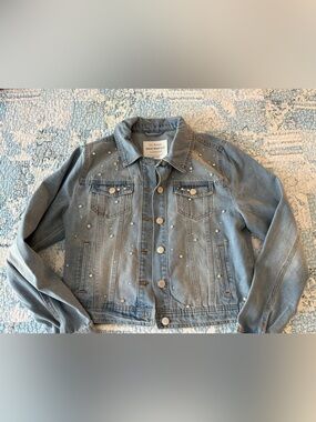 Beaded Light Blue Denim Jacket